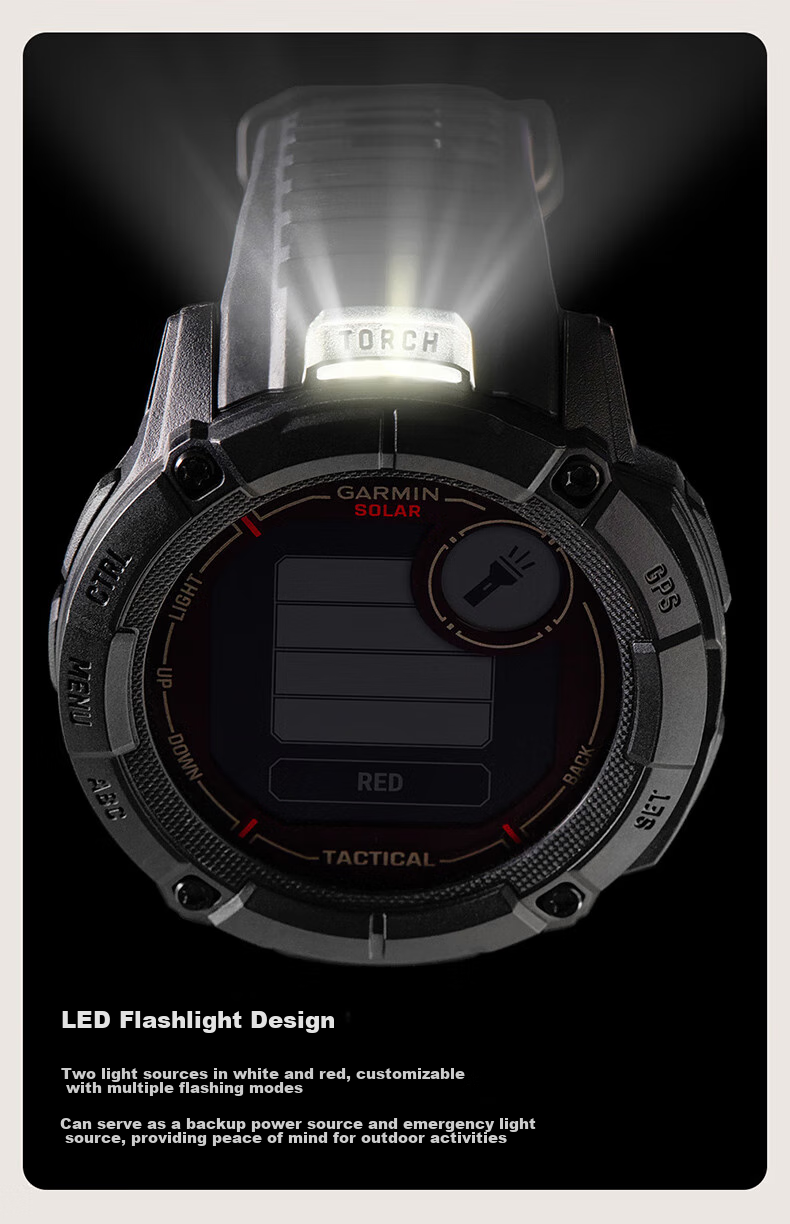 GARMIN Instinct 3 AMOLED Dark Abyss Black (50mm) Heart Rate Outdoor Running Cycling Sports Watch 5