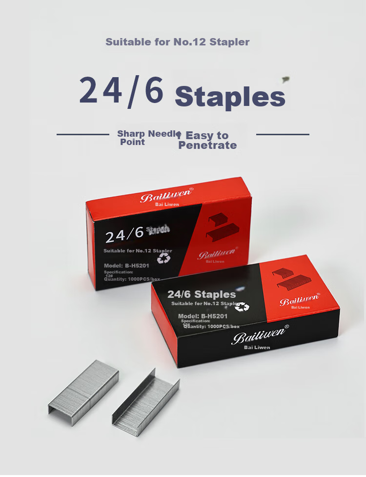 Bailiwen H1008 Heavy-Duty Staples (10 Boxes), 24/6 Universal Staples, No. 12 Stapler Staples, Office Supplies for Paper Binding 1
