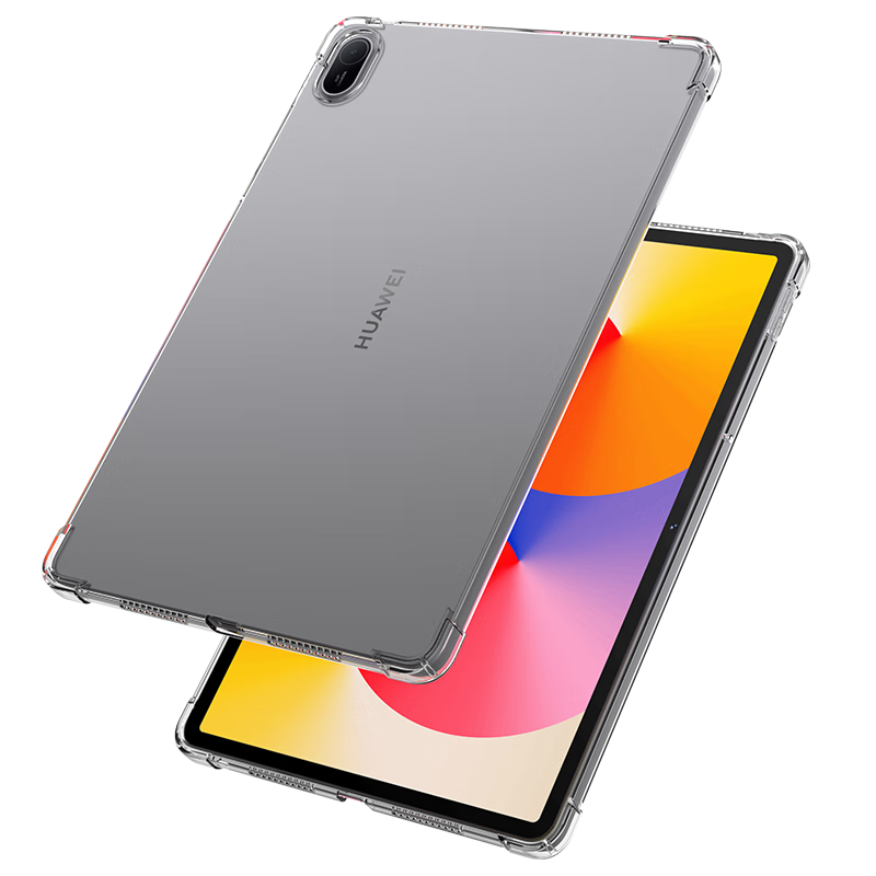 BIAZE Compatible with 2024 Huawei MatePad SE Protective Case, Huawei Tablet 11-Inch Protective Cover, TPU Transparent Four-Corner Shockproof Soft Case PB531-Transparent White