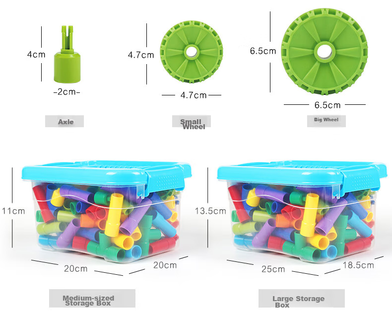 DREAM START Building Block Water Pipe 218, Children's Toy Construction Set, Baby Assembly Toy, Birthday Gift for Boys And Girls, Home Decoratio 15