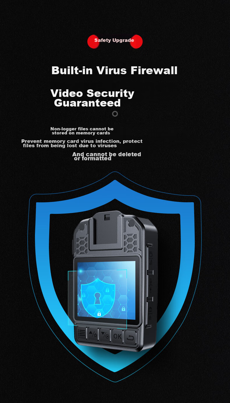 Hanvon Law Enforcement Body Camera, 32GB Professional High-Definition Infrared Night Vision Mini Portable 22-Hour Ultra-Long Video Recorder K2 13