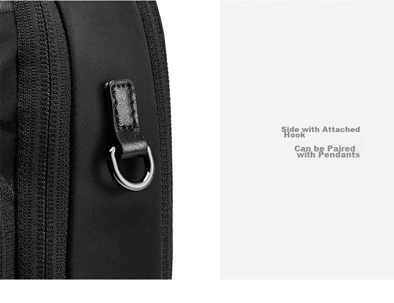 Xinxiuli Shoulder Crossbody Bag, Casual Bag, Travel Bag, Fashionable Trendy Men's NV2*09005, Black 14