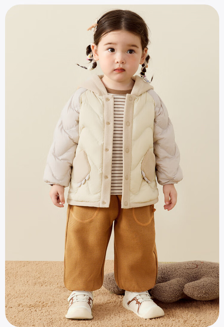 Minibala 【Three-proof】Kids Lightweight Warm Down Jacket Cute Hooded Coat for Boys and Girls 2025 Winter New Arrival 18