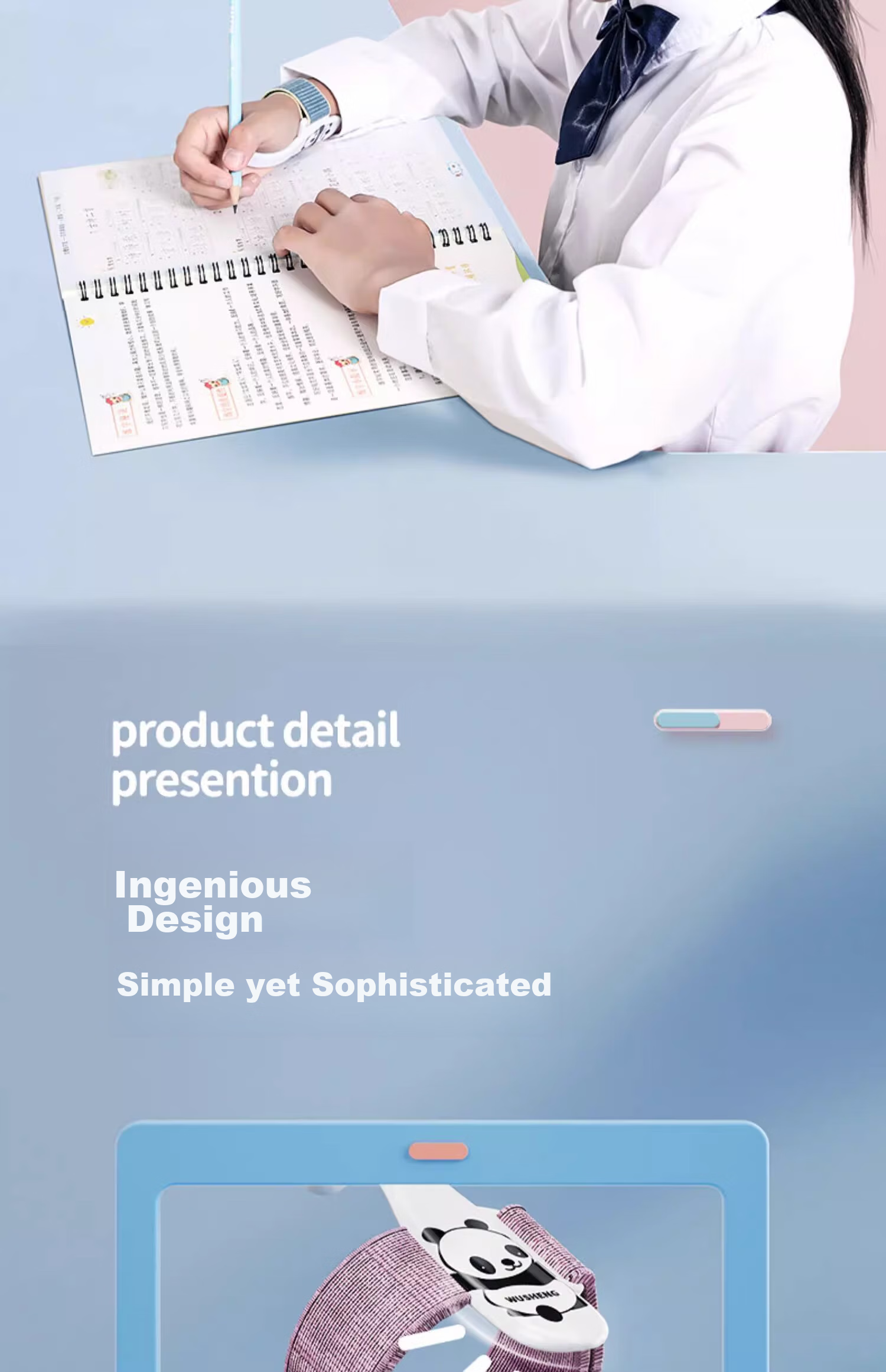 Wusheng Anti-Inward Hooking Wrist Corrector, Pen Grip Posture Hand Wrist Children's Writing Anti-Inward Hooking Fixator, Kindergarten Elementary School Beginner Pen-Handling Writing Correction Device, Anti-Hook Wrist Strap Miracle Tool Pen Control Training 22