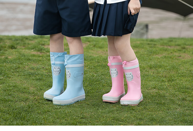 TIANTIANZAI Children's Rain Boots, Mid-Calf Waterproof Non-Slip Wear-Resistant Rubber Boots for Boys And Girls, Student-Specific Waterproof Shoes 9
