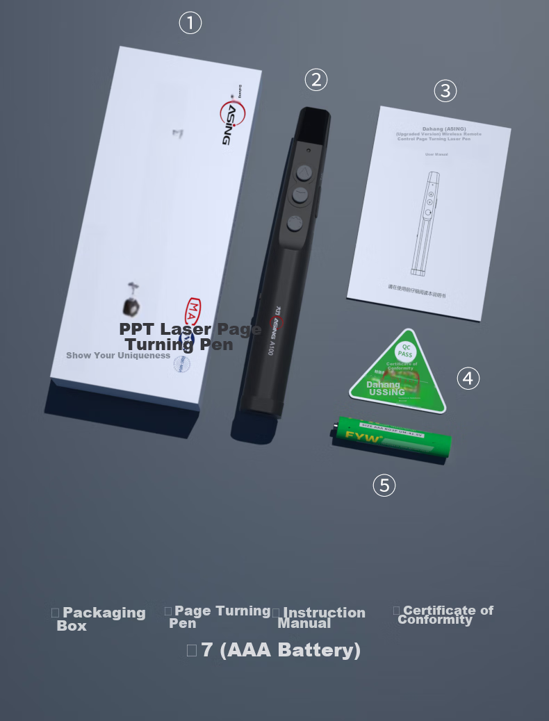 ASiNG T11S Wireless Presenter with Laser Pointer, PPT Remote Control, Wireless Microphone, Amplifier, 3-in-1 Multifunctional Presentation Pen for Teachers and Training 26
