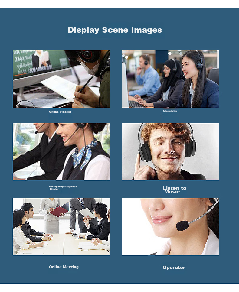 DANYIN BH69 Headset, Computer Headphones, Business Office Call Center Telemarketing Customer Service Headset with Recording Function, Online Class English Learning, Single Ear Black with Dual Plug-I 16