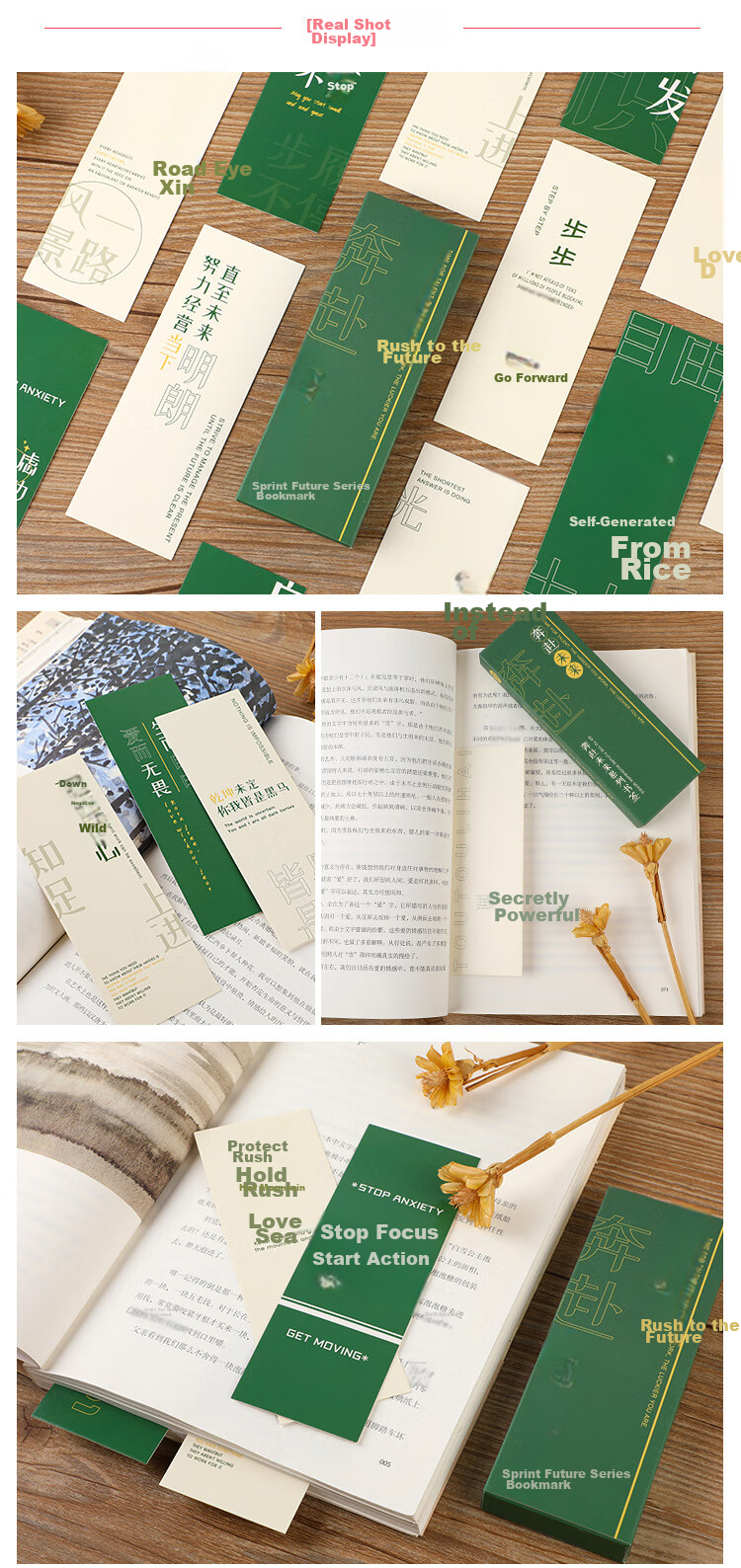Touch Fish Paper Bookmarks, Inspirational Cards with Instagram Style, Creative Blessing Gifts for Teachers, Students And Classmates, Exam Preparation, Graduation Gifts, Commemorative Souvenirs, Knowledge Is Power, 30 Pieces 5