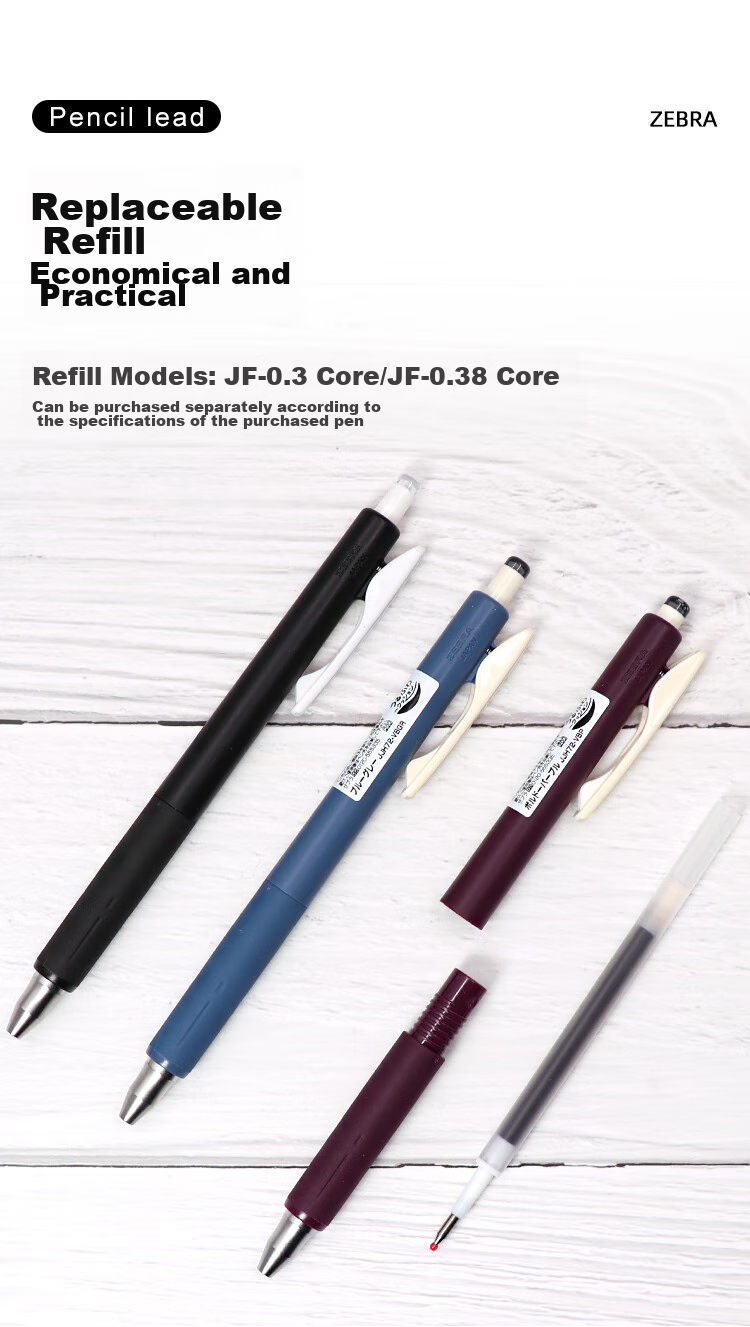 ZEBRA SARASA NANO Retro Color Gel Pen, 0.3mm Comfortable Gel Pen, Low Center of Gravity High Aesthetic Value Student Planner Pen Marker JJH72 Black, Pack of 10 6
