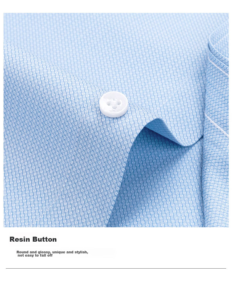 FIRS Long-Sleeve Shirt for Men, Spring And Autumn Business Casual Antibacterial Versatile Dress Shirt, Lake Blue, Size 44 17