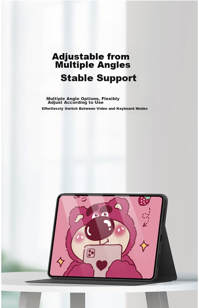 Yingkaida Compatible with Huawei MatePad Air 11.5-Inch, Universal Fit for MatePad 24/23 Models, 11.5-Inch Protective Case, Cartoon Anti-Drop Tablet Cover, Strawberry Bear Design, 2023 Model 9