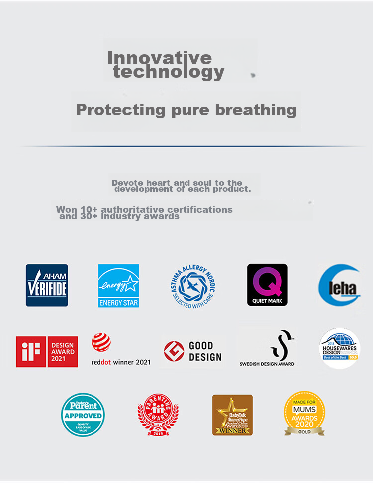 Blueair Air Purifier, Formaldehyde Removal, Large Space Medical-Grade Purification Machine, New Home Quick Move-In, Household Bedroom Use, Removes Flu, Smoke, Odors, Cat Hair, CP9i 33