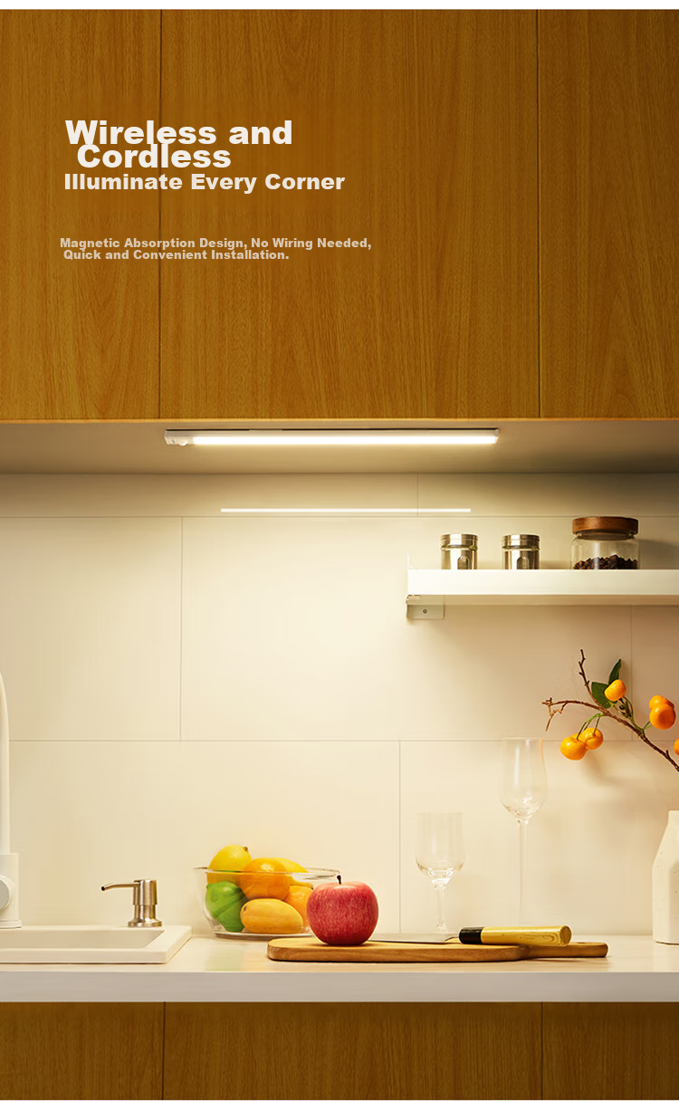 BULL Sensor Cabinet Light Wardrobe Light LED Motion-Sensing Magnetic Suction Bedroom Bedside Entryway Night Light 30CM 3000K 11