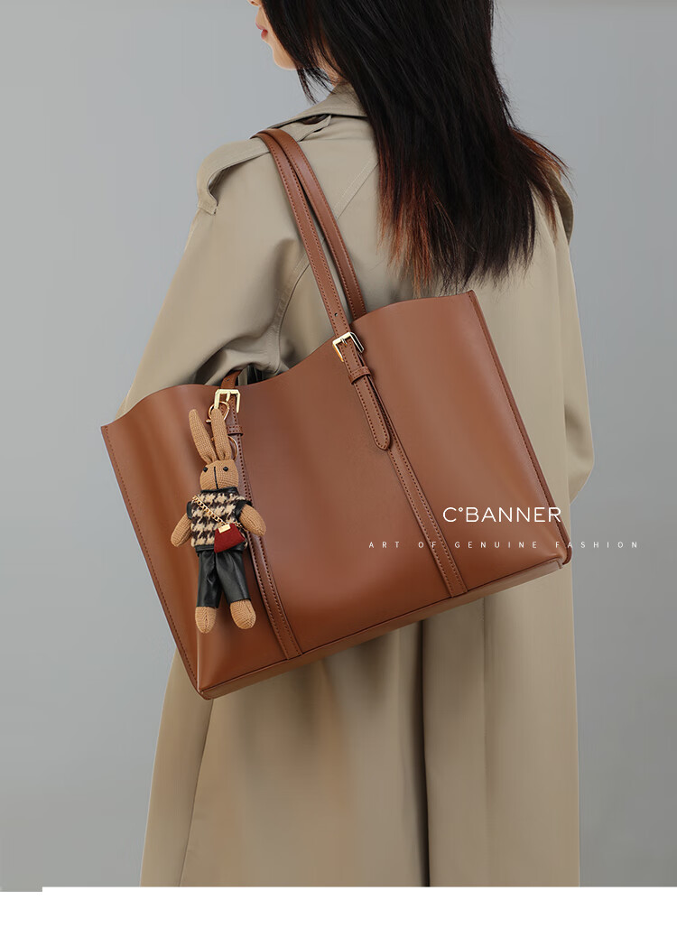 C.BANNER Genuine Leather Women's Tote Bag Large Capacity Luxury Commuter Bag Birthday Gift for Girlfriend Wife 1