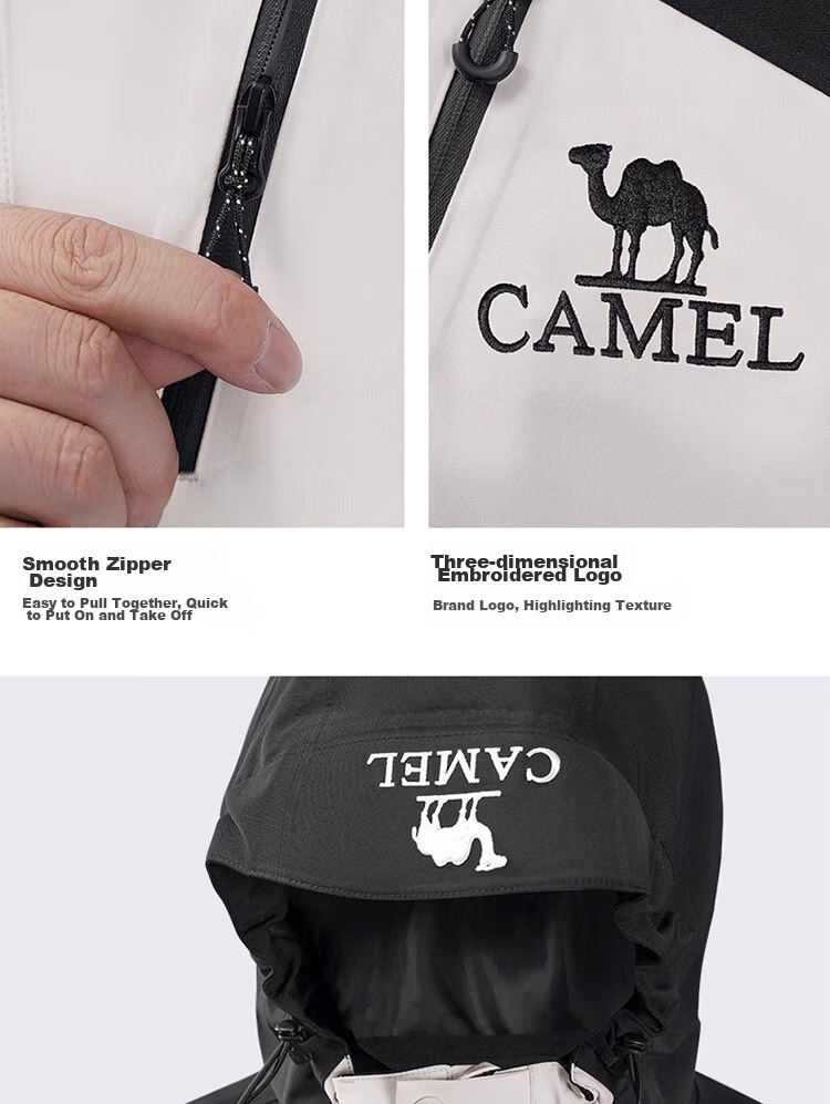 CAMEL [Wangzhe Kaijia] Outdoor Three-In Jacket for Men And Women, Windproof Coat, New Hiking Wear 26