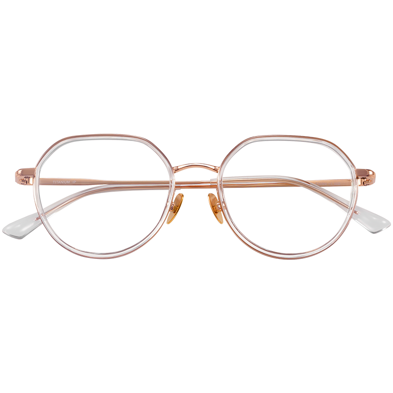 Sunset Red Women's Reading Glasses Pure Titanium Ultra-Light Blue Light Blocking HD Eyewear Youthful Appearance Gift for Mom E309M +2.00 Diopter