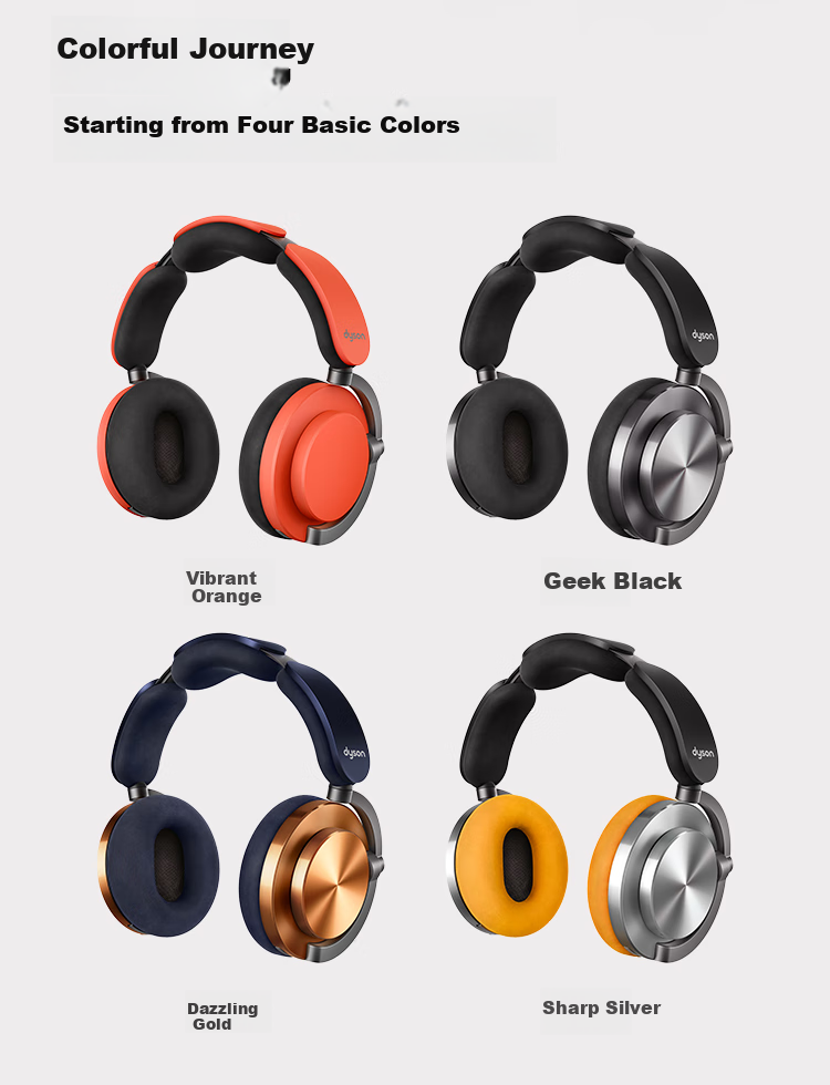 DYSON Dyson Ontrac Noise-Cancelling Headphones, Ontrac Wireless Headphones, Over-Ear Bluetooth Headphones, WP02 Geek Black 12