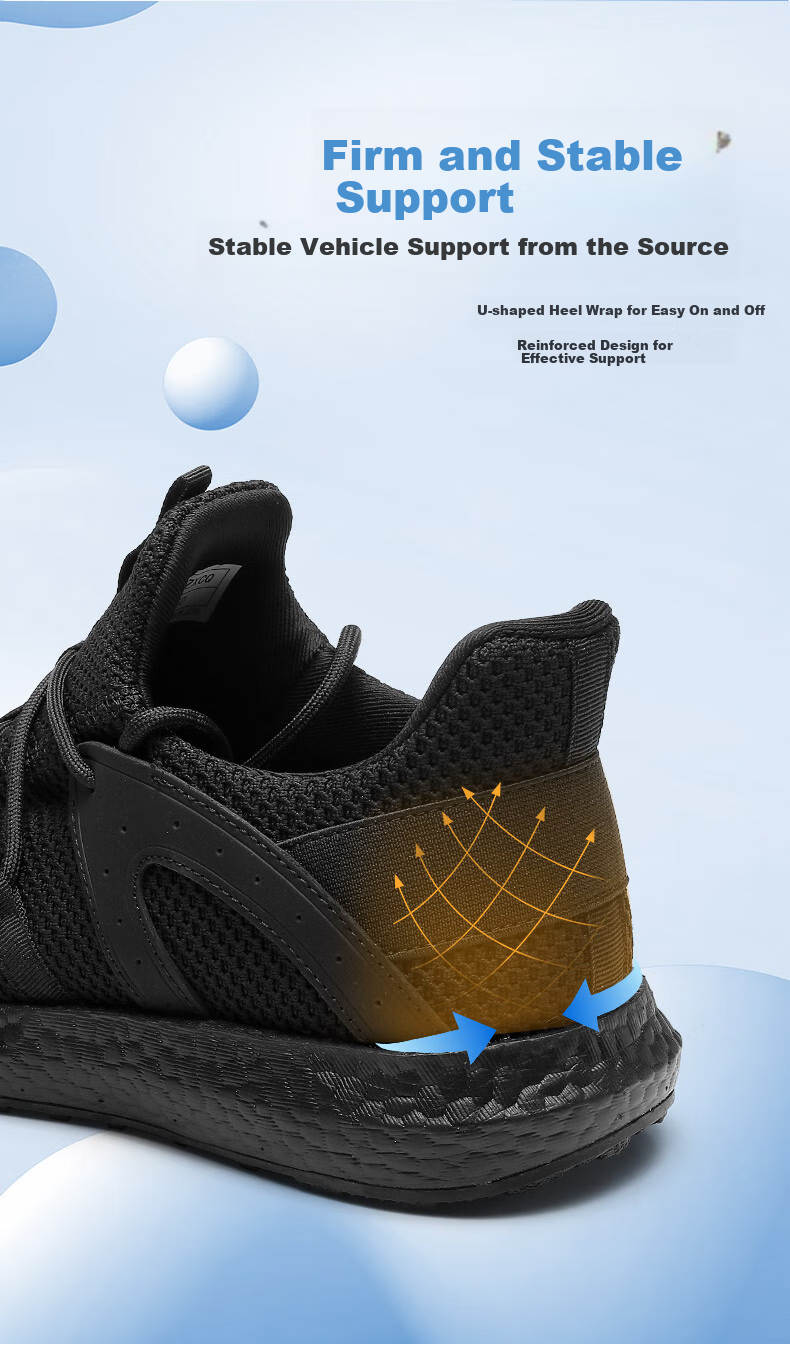 Qiangren Outdoor Sports Casual Men's Shoes, Breathable Shock-Absorbing Running Shoes, 3515 New Style Training Shoes, Black, Size 39 6
