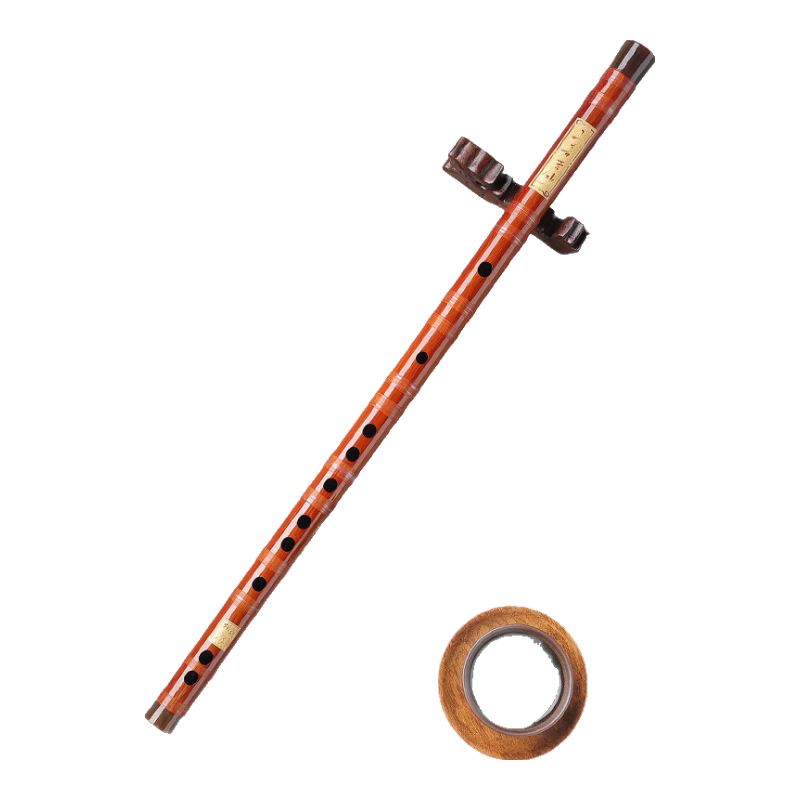 Xiangsiniao Bamboo Flute, 6 Years of Bitter Bamboo, Handcrafted Performance-Grade Transverse Flute Instrument, Shifeiyun Personal Craftsmanship, Red Bull Horn E Key