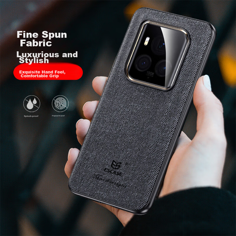 Чехол ESCASE для Honor Magic6 Ultimate Edition, защита от падений, противоударный, из ткани, черный