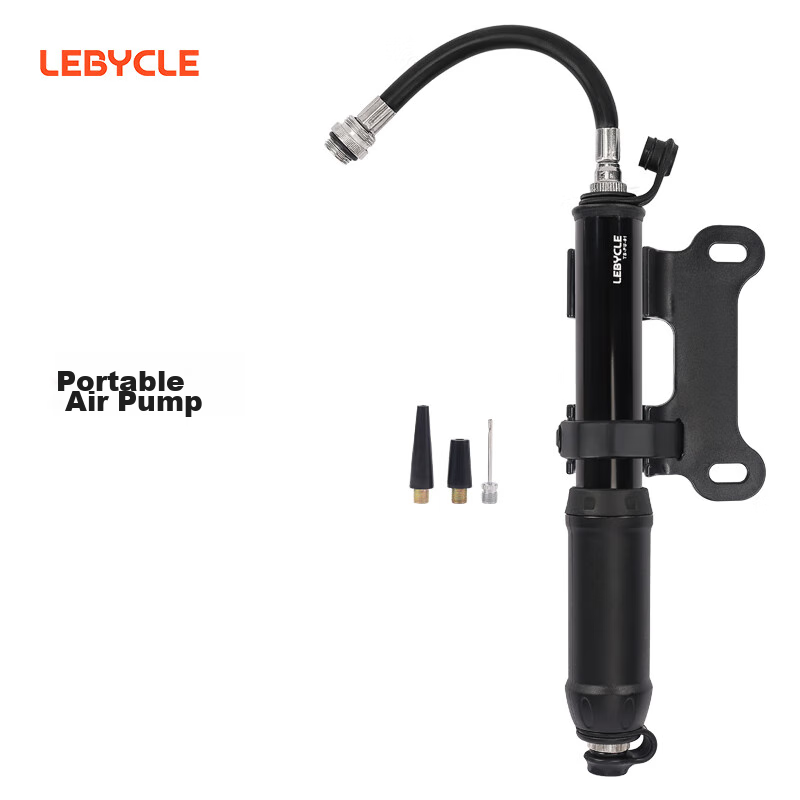 LEBYCLE Mountain And Road Bike Portable Pump, New High-Pressure Hidden Hose Universal Mini Inflator