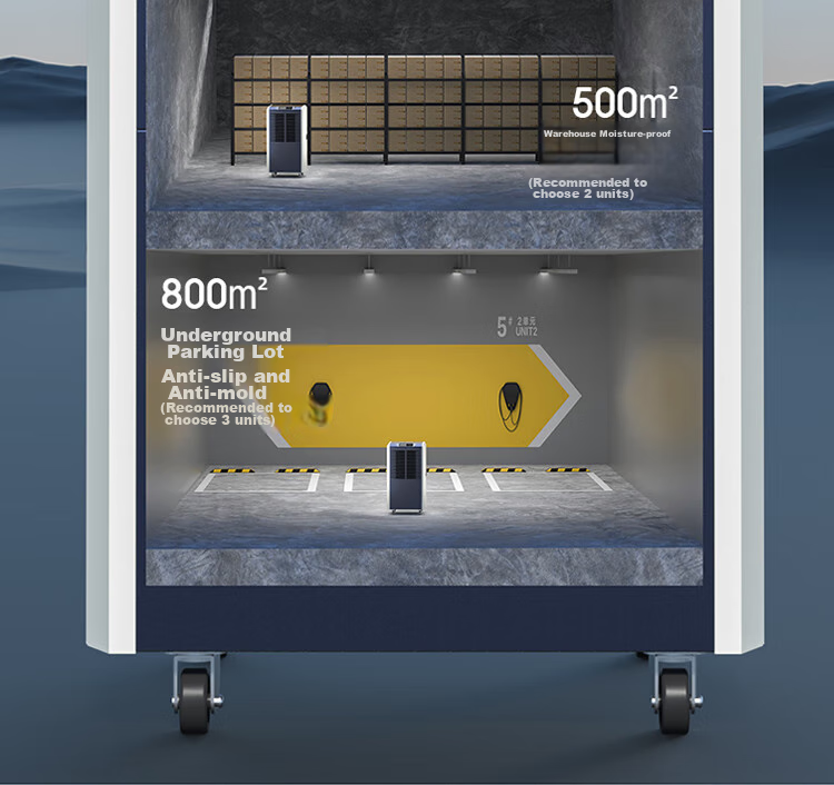 Deye Dehumidifier, Dehumidification Capacity 70 Liters/day Suitable for 200 Square Meters, High-Power Dehumidifier for Villas, Basements, Warehouses, Workshops DY-890C 13
