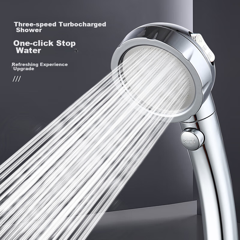 Larsd High-Pressure Shower Head Set, Handheld Shower Head, Shower Head And Flexible Hose Two-Piece Set LD3772