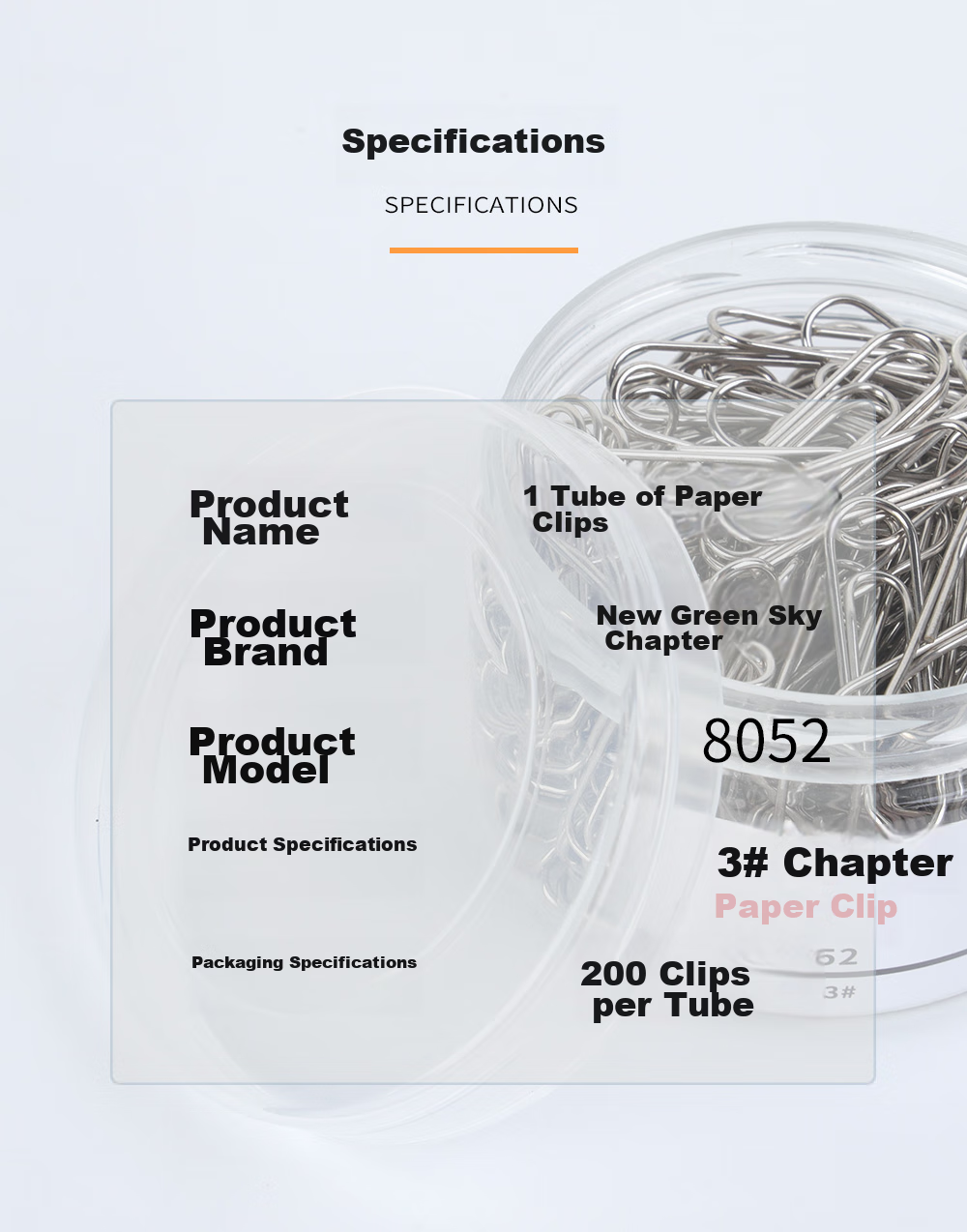 TANGO [Super Value Low Price] #3 29mm Nickel-Plated Paper Clips, 200 Pieces/tube, Metal Rust-Proof Binder Clips for Office Organization And Document Storage, Stationery Supplies, Pins for Sweaters 2