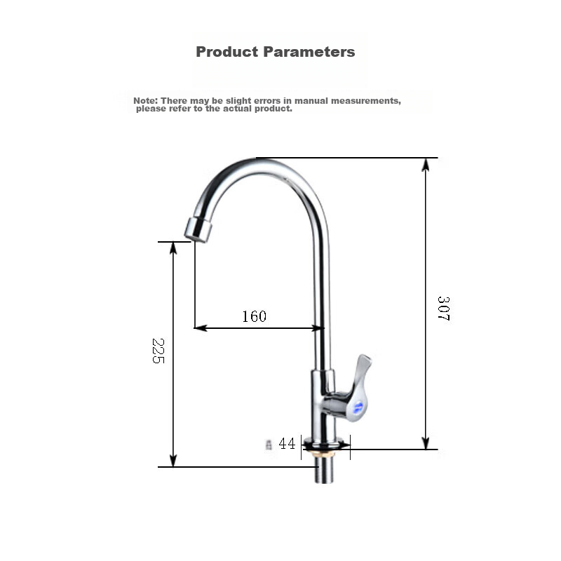 JOMOO Kitchen Faucet Sink Vegetable Washing Basin Single Cold Water Tap Brass 77020-182/1C