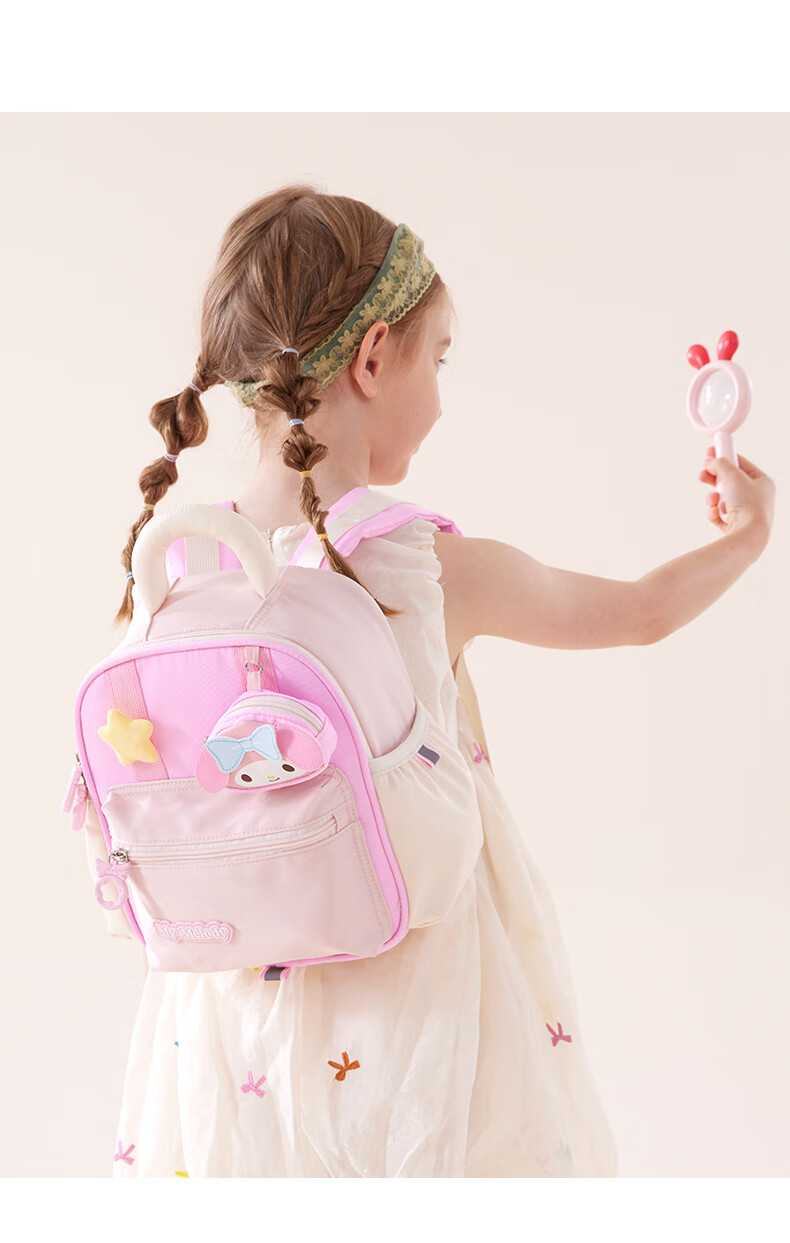 Hello Kitty Kindergarten Backpack for Girls Aged 3-6, Princess Backpack for Children's Preschool, Double Shoulder Bag Gift, 96660 Kuromi Purple 10