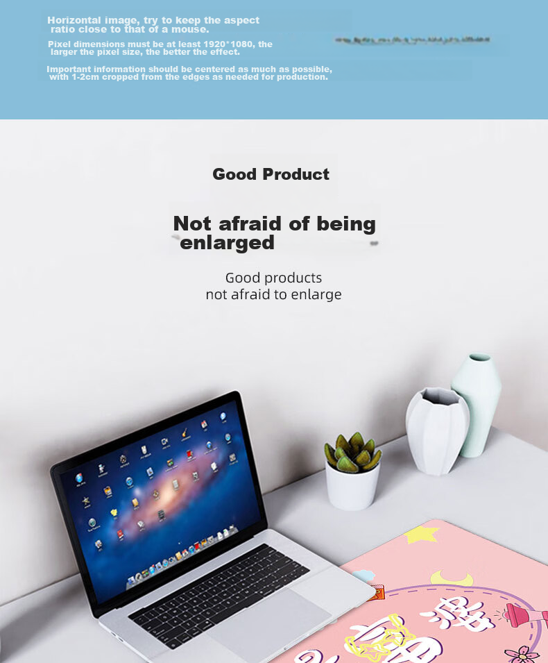 Juyingfeng Mouse Pad, Extra Large, Minimalist Style, Gradient Light Luxury Feel, Creative Desk Pad, Locked Edge, Non-Slip Keyboard Pad, Office And Gaming Mouse Pad, 100*50cm, Light Pink to Black Gradient 4