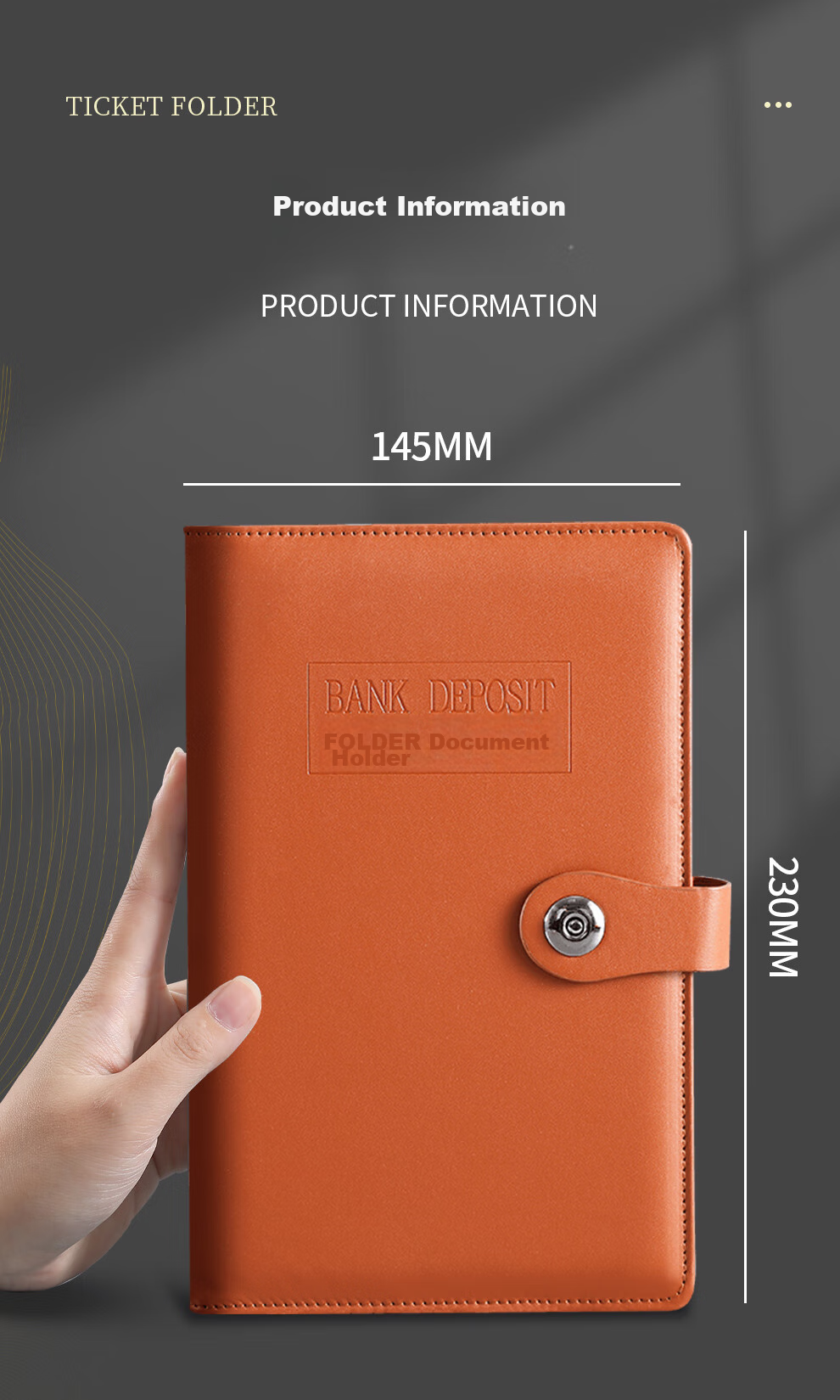 Jiaranheng Multi-Functional Savings Deposit Book, Waterproof Large Capacity Collection Folder for Bank Large Denomination Paper Deposits And Cards, A6 Red Loose-Leaf Bill Holder 10