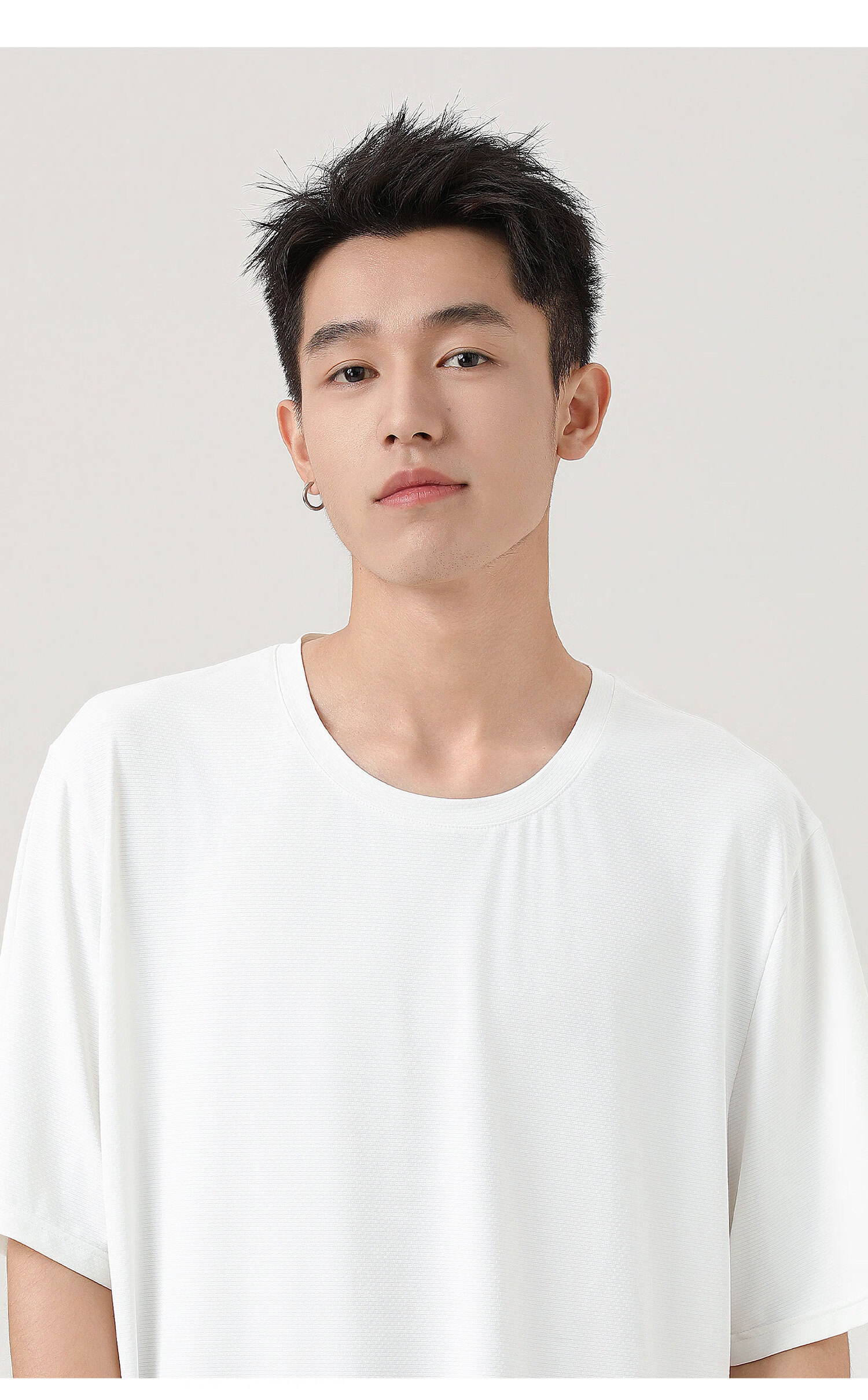 GENIOLAMODE Ice Silk T-Shirt for Men, Summer 2026 New Style, Cool-Feeling Quick-Dry Sun Protection Short-Sleeve Men's Tee, White, 3XL 15