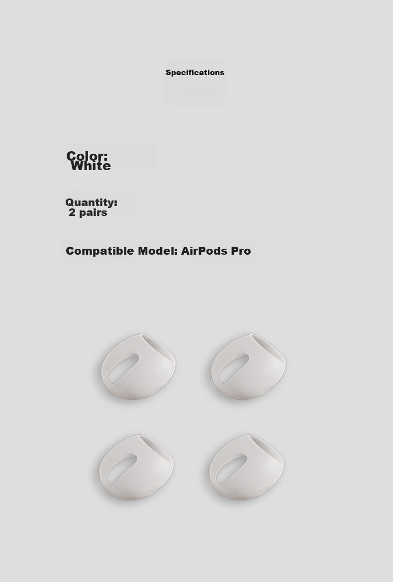 Masentek ES12 Earbud Case Protective Cover Compatible with AirPods Pro 1/2 Bluetooth Earphones for Apple 34/35/36/37 Series, Silicone Anti-Slip Anti-Drop Accessory, 2 Pairs 10