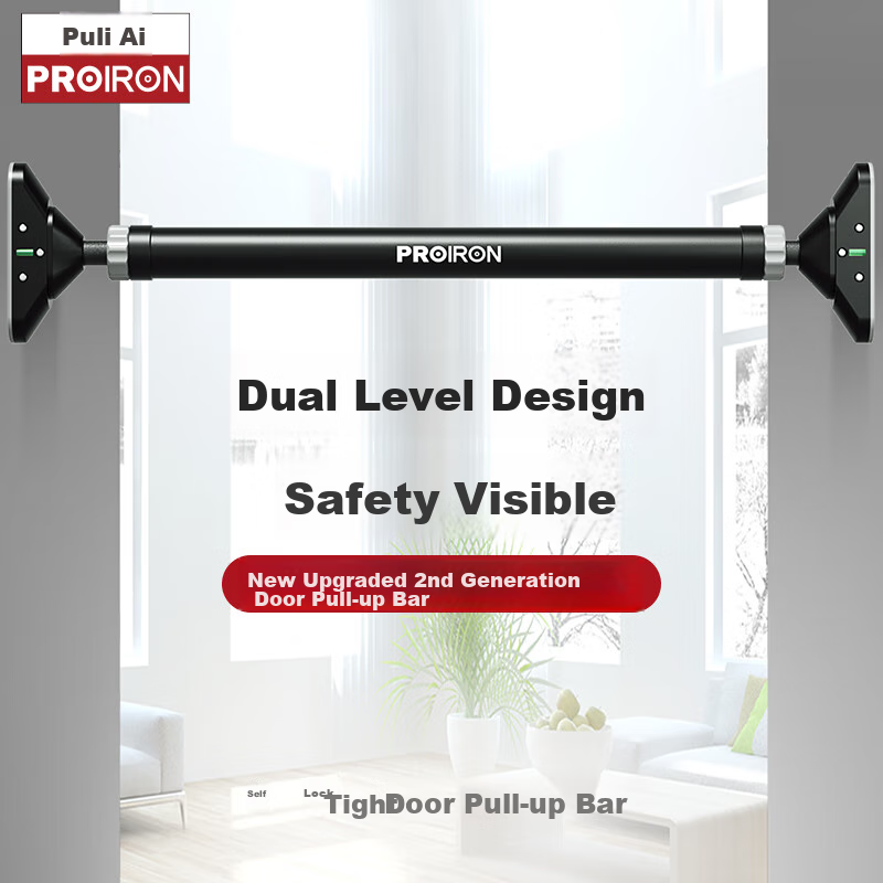PROIRON Pull-Up Bar, Indoor Fitness Equipment, No Drilling Required, Door-Mounted Single Bar for Home And Children's Exercise, 72-97cm