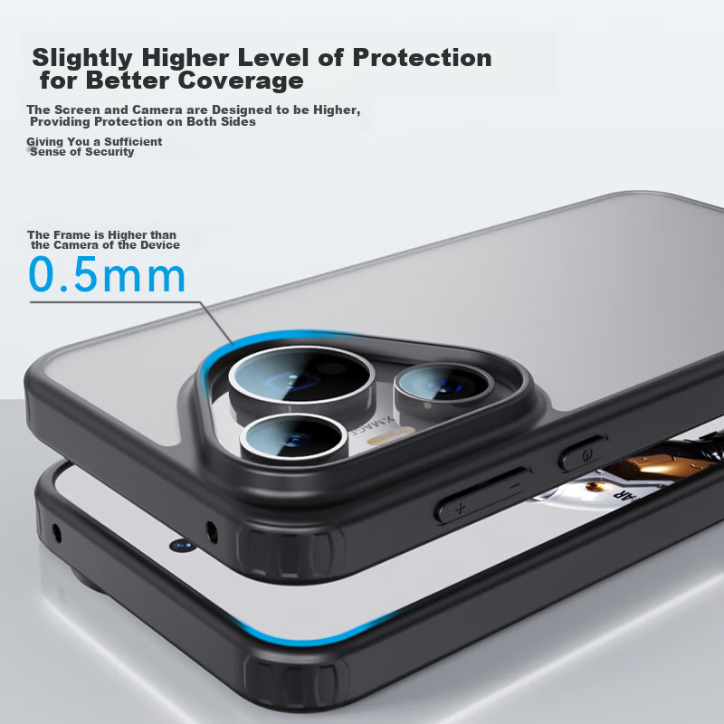 Чехол для Huawei Pura 70 Lanxingxiansheng, противоударный, матовый, с мягкими краями, жесткая внешняя оболочка