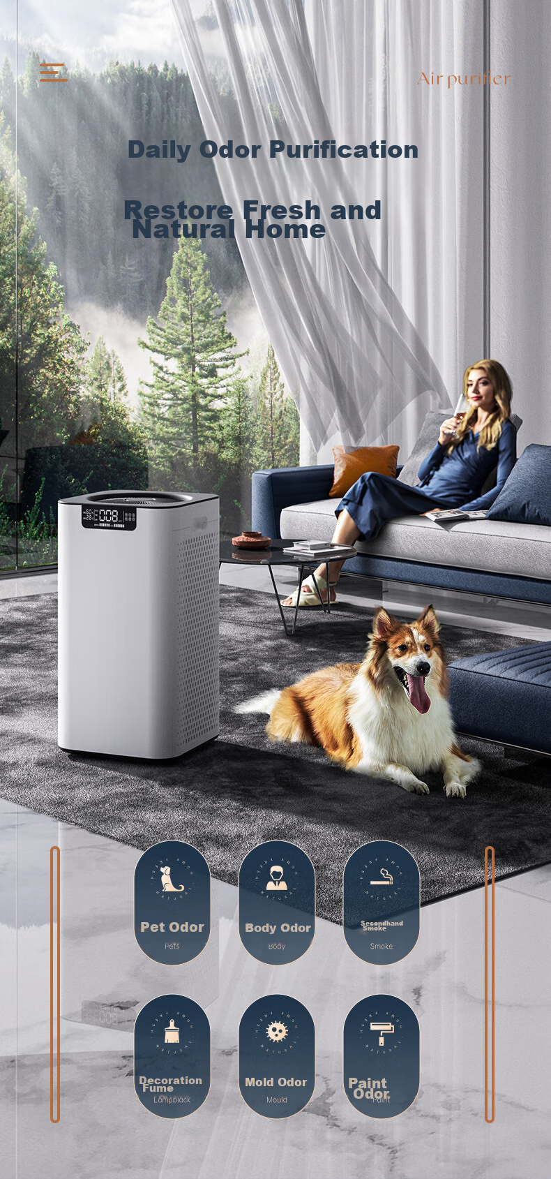 SOLEUSAIR Orca Air Purifier for Pets, Eliminates Bacteria, Allergens, Odors, Formaldehyde, Viruses, Disinfects Cat Hair, G20 Gift 13
