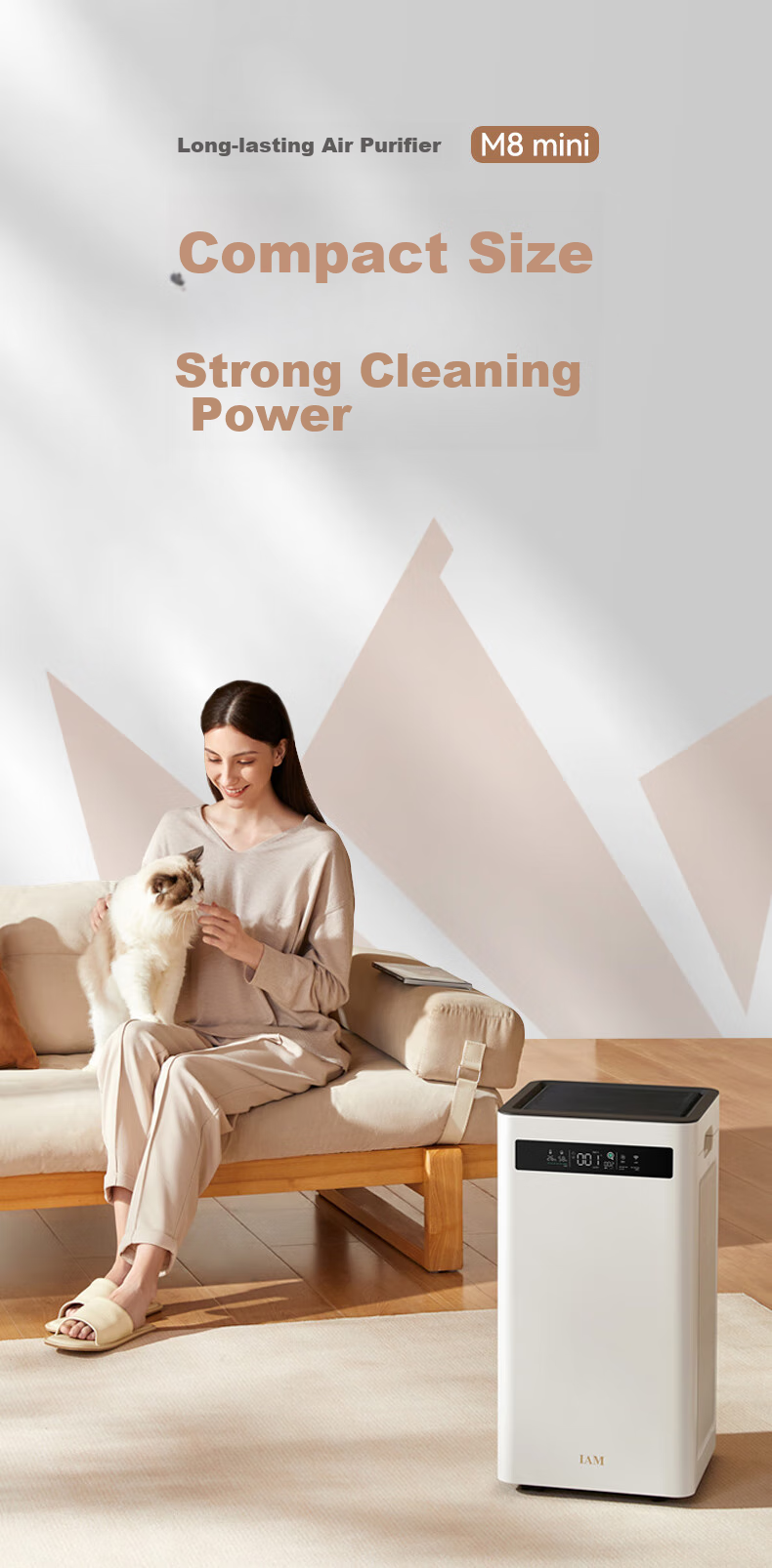 IAM Air Purifier KJ500F Pro, Home Formaldehyde Removal, Bedroom Disinfection, Smoke Absorption, Small Negative Ion Disinfection Machine M8mini Gift 1