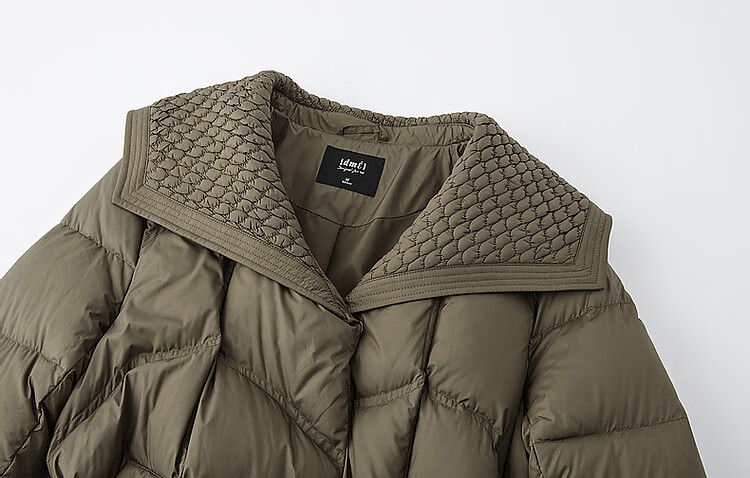 Dme [400T Spring Yarn] Winter Lightweight 90% Duck Down, Large Lapel, Wrinkle-Resistant, Adjustable Waist, Women's down Jacket 11