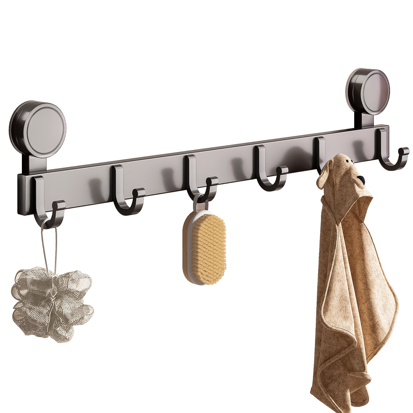 Baihan Suction Cup Bathroom Hook No-Drill Wall-Mounted Towel and Bath Towel Rack for Toilet and Washbasin
