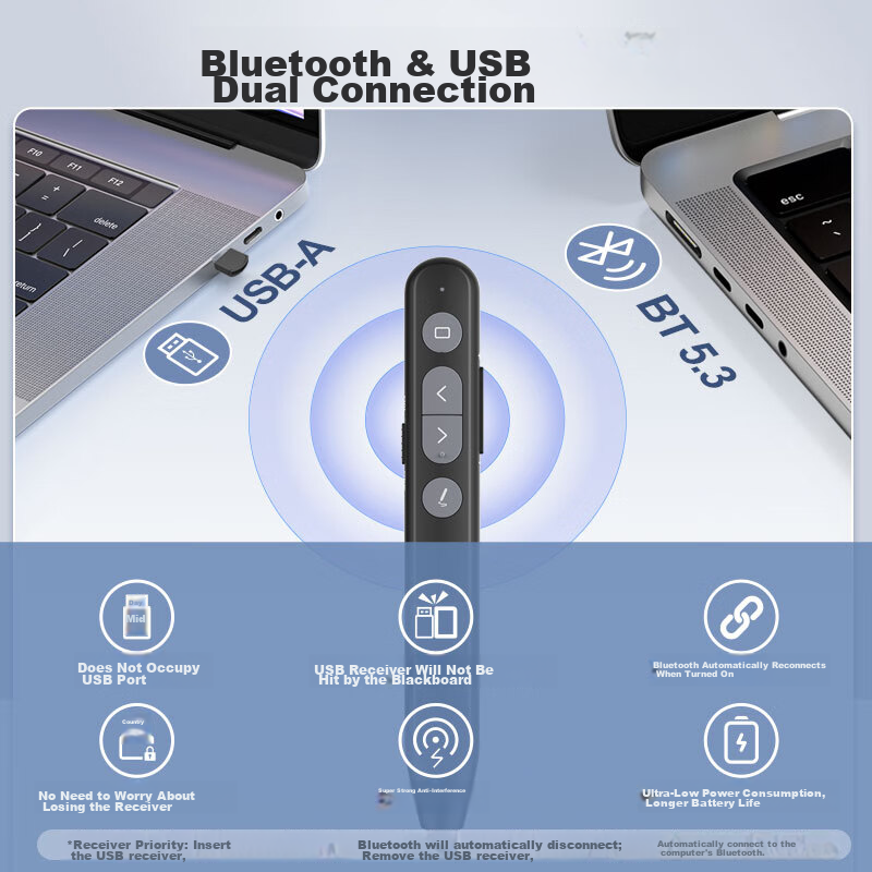 Ручка-презентер NORWII N20 BLE, сенсорная, многофункциональная, с Bluetooth, для учителей, черная