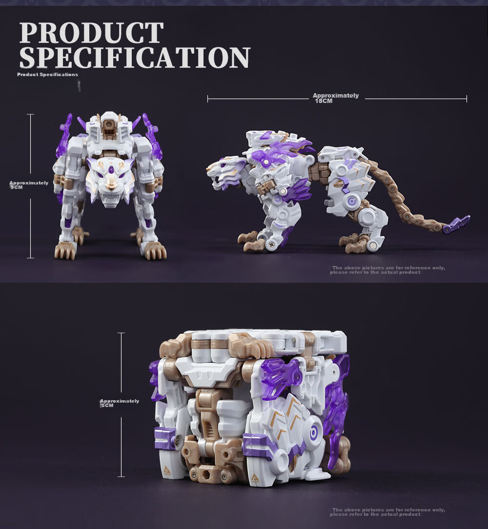 52TOYS White Tiger Transforming Assembly Toy, Trendy National Creation Mecha Model Figurine, Action Figure for Ages 14 And up, Great Gift for National Day Festival 2