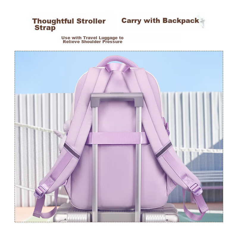COOLBABY Middle School Student Backpack with Large Capacity And Multiple Compartments, Girls' High School Backpack, Carrie's Series