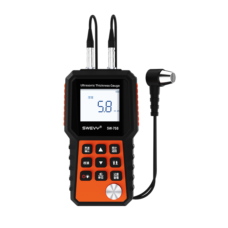 Suwei Ultrasonic Thickness Gauge High Precision Steel Plate Metal Thickness Meter Wall Thickness Measurement SW756