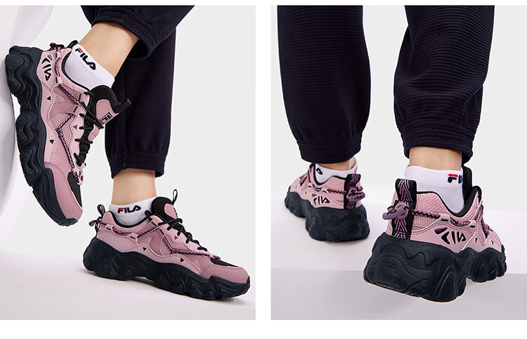 FILA Official Women's Dad Sneakers Sports Shoes Cat Claw Shoes 5th Generation Retro Casual Shoes 27