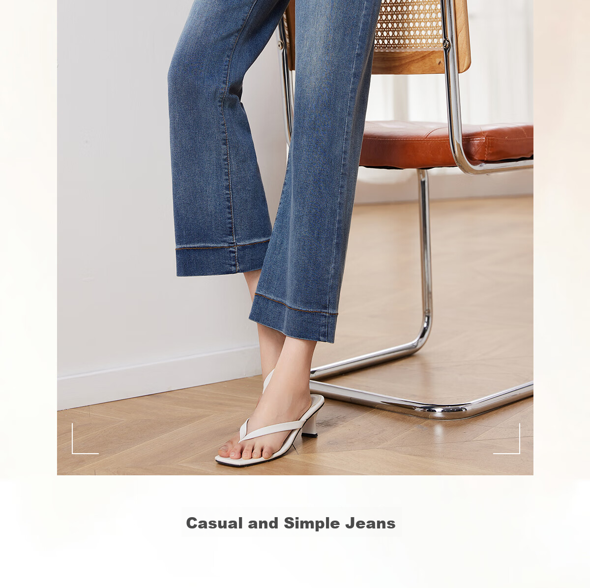 Taxiang High-Waisted Jeans for Women with Pockets, Wide-Leg Pants, Versatile Straight-Leg Trousers, Fashionable Women's Pants, Long Pants T143N1016 2