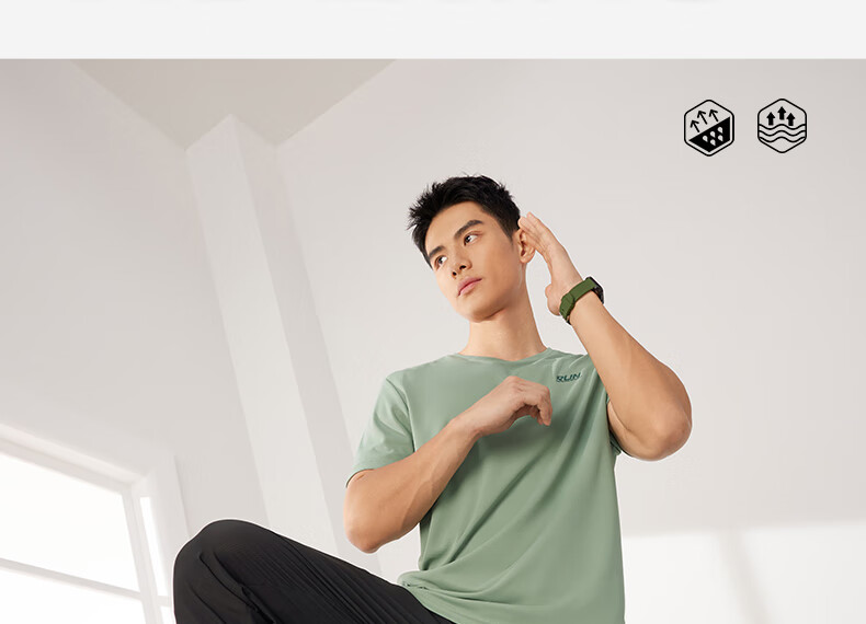 361° Men's Short-Sleeve T-Shirt, Summer Quick-Dry Sports Running Loose-Fit Fitness Casual Men's Tee Clothing 652524113H-2 30