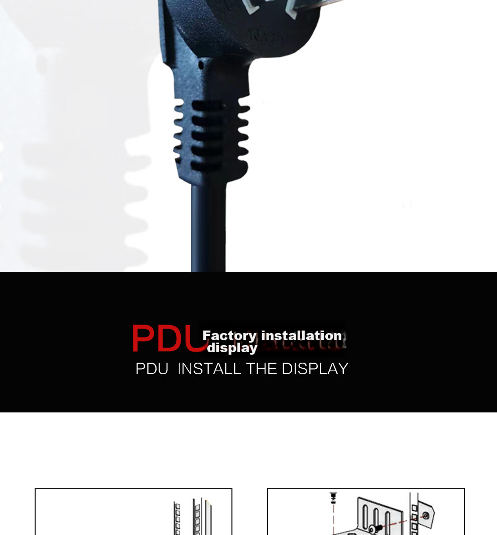 Santuo PDU Cabinet Power Socket, 8-Outlet 10A Power Strip with Switch, New National Standard High-Power Industrial Server Room Cabinet Dedicated Multifunctional Power Strip TS8012 17