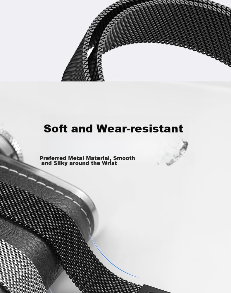 CHENSONG Compatible with Xiaomi Band 8/9/10/11 NFC Version Strap, Metal Milanese Magnetic Wristband for Xiaomi Band 8/9/10/11, Universal Replacement Silver Band for Tenth Generatio 4