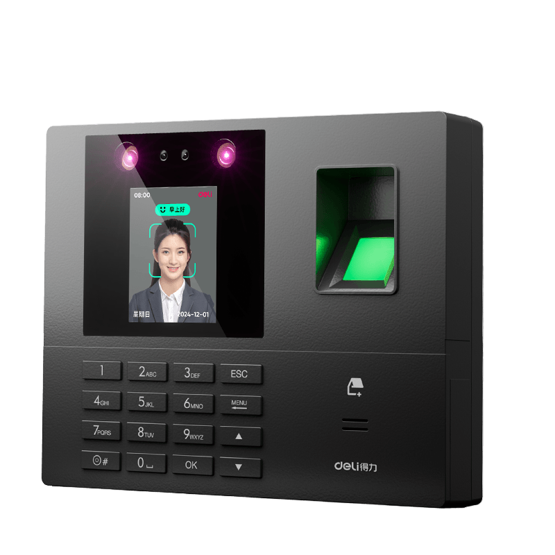 Deli Attendance Machine Facial Recognition Fingerprint Palm Vein All-in-One Smart Cloud WiFi Network Remote Online Multi-Store Management Real-Time Attendance 34521CS